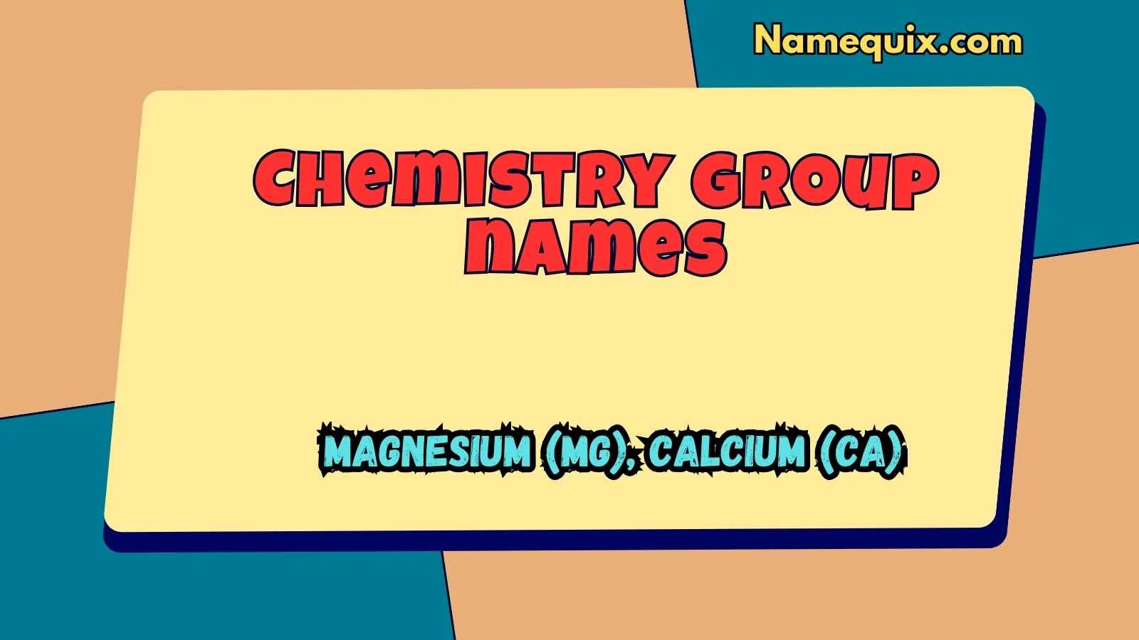 Chemistry group names