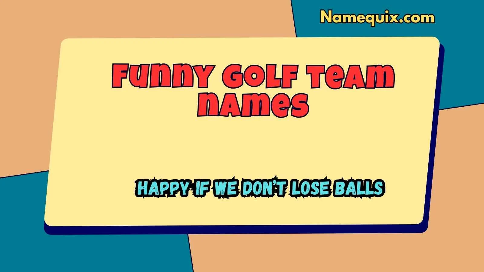 funny golf team names
