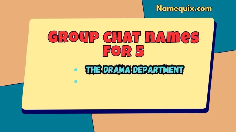 Group chat names for 5