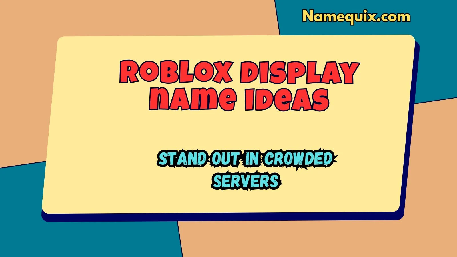Roblox display name ideas