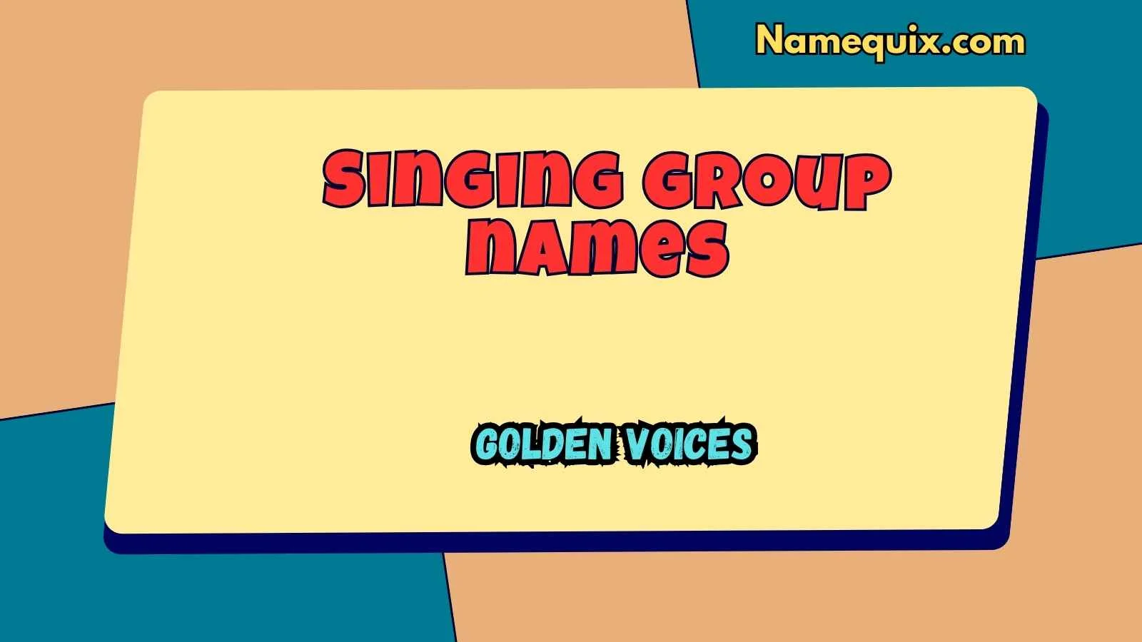 Singing group names