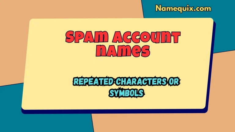 Spam account names