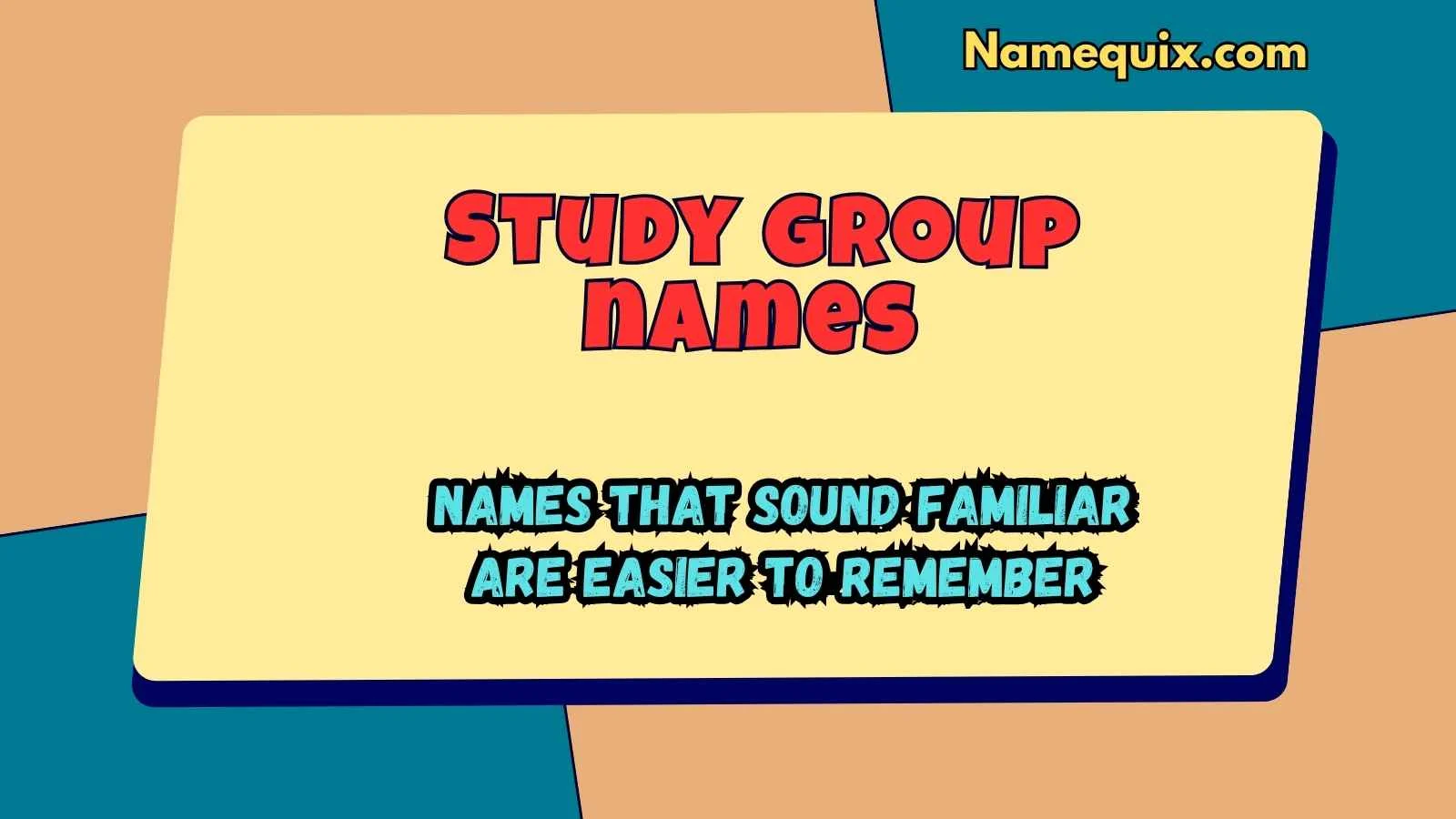 Study group names