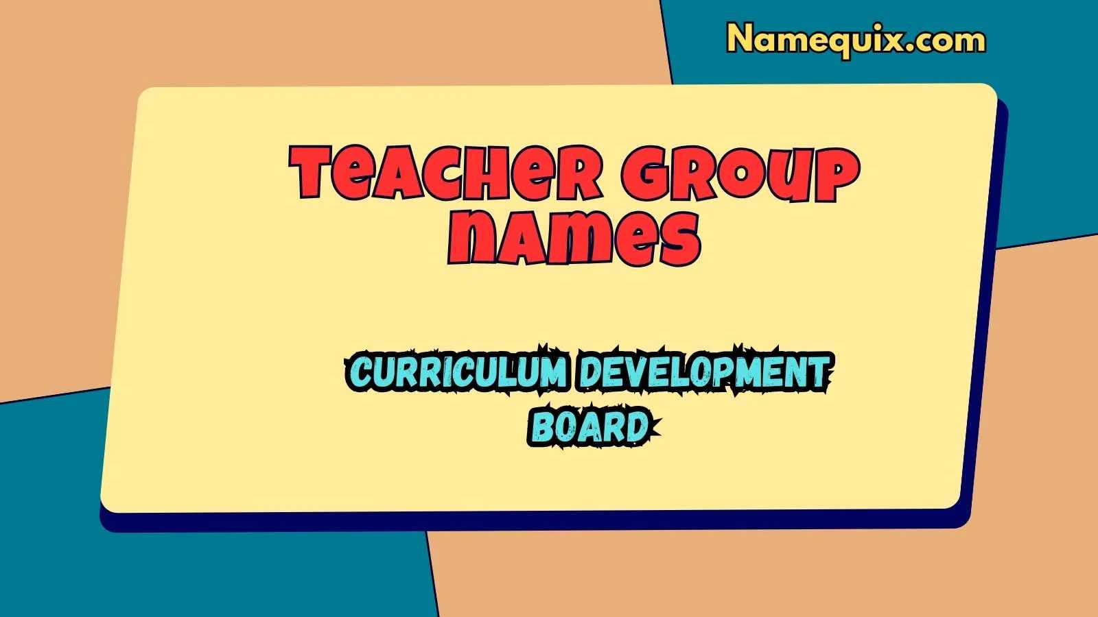 teacher group names