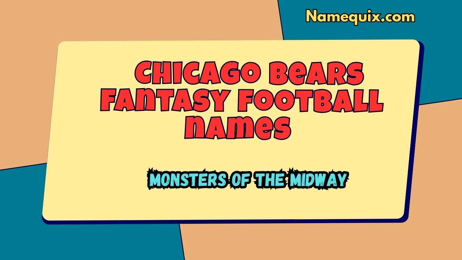 Chicago bears fantasy football names