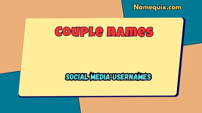 Couple names