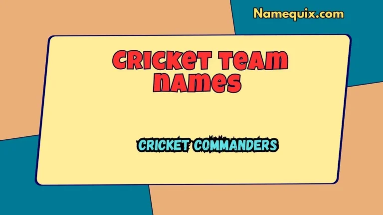Cricket team names