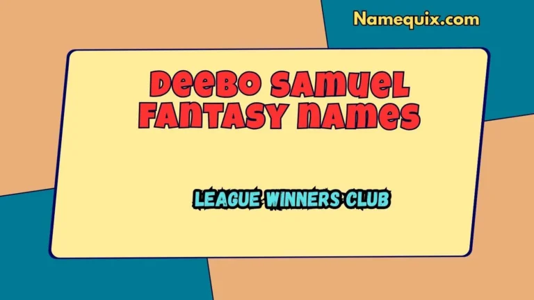 Deebo samuel fantasy names
