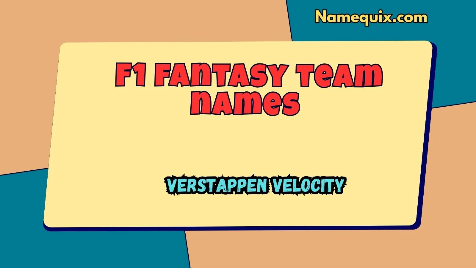 F1 fantasy team names