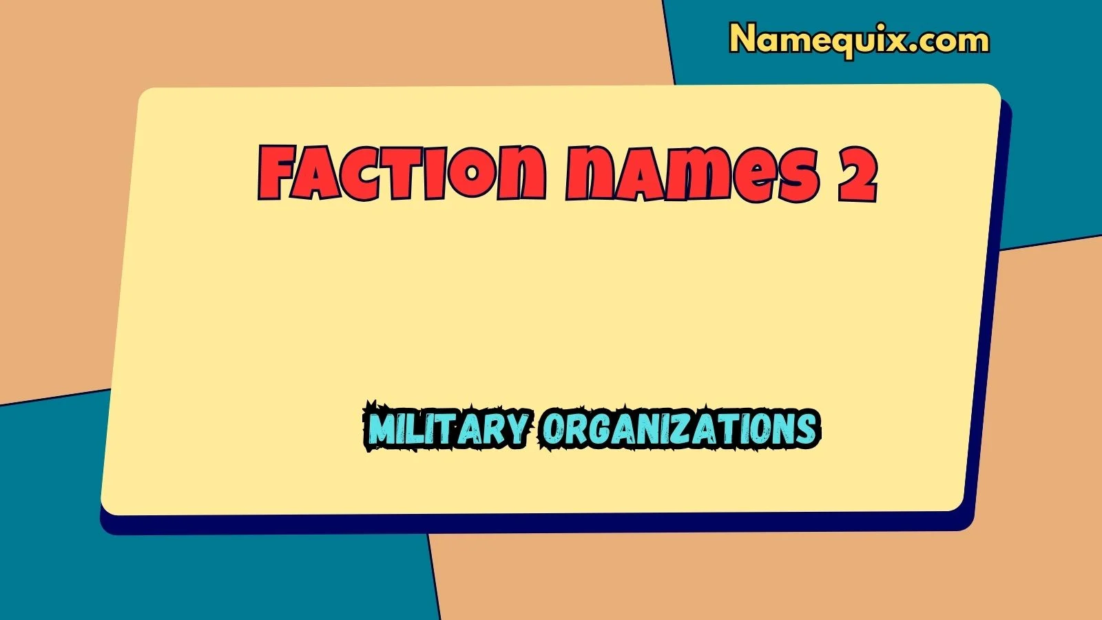 Faction names 2