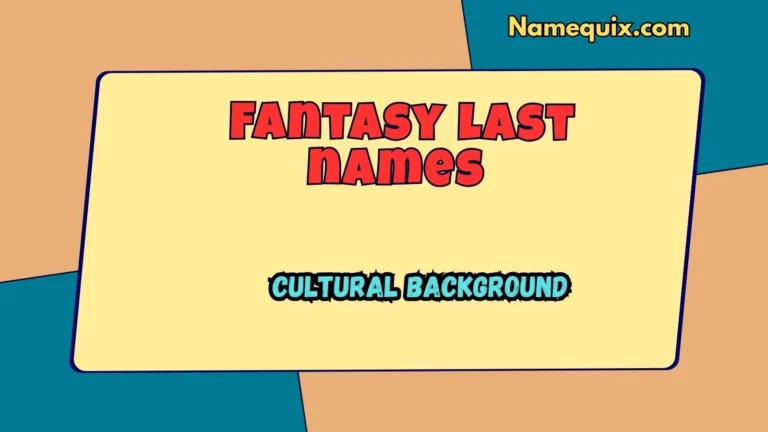 Fantasy last names