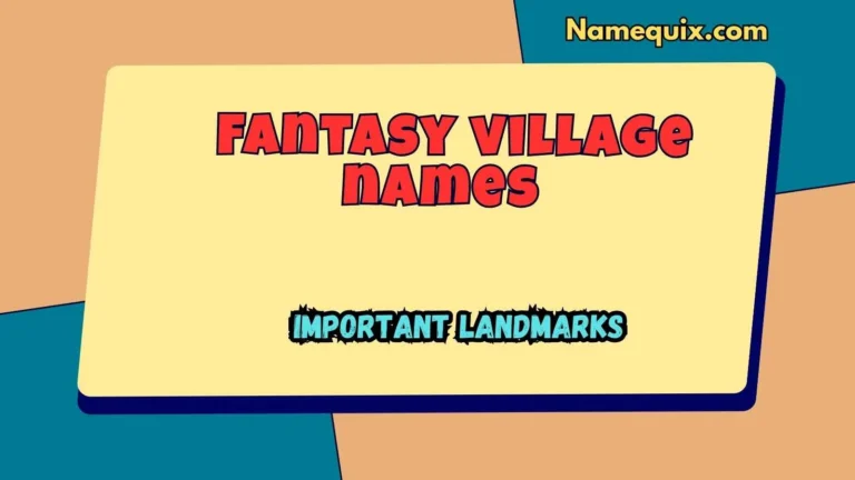 Fantasy village names