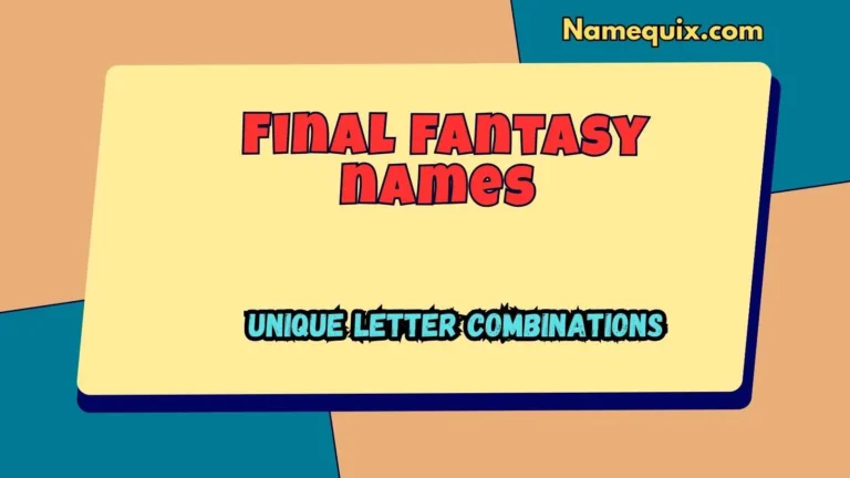 Final fantasy names