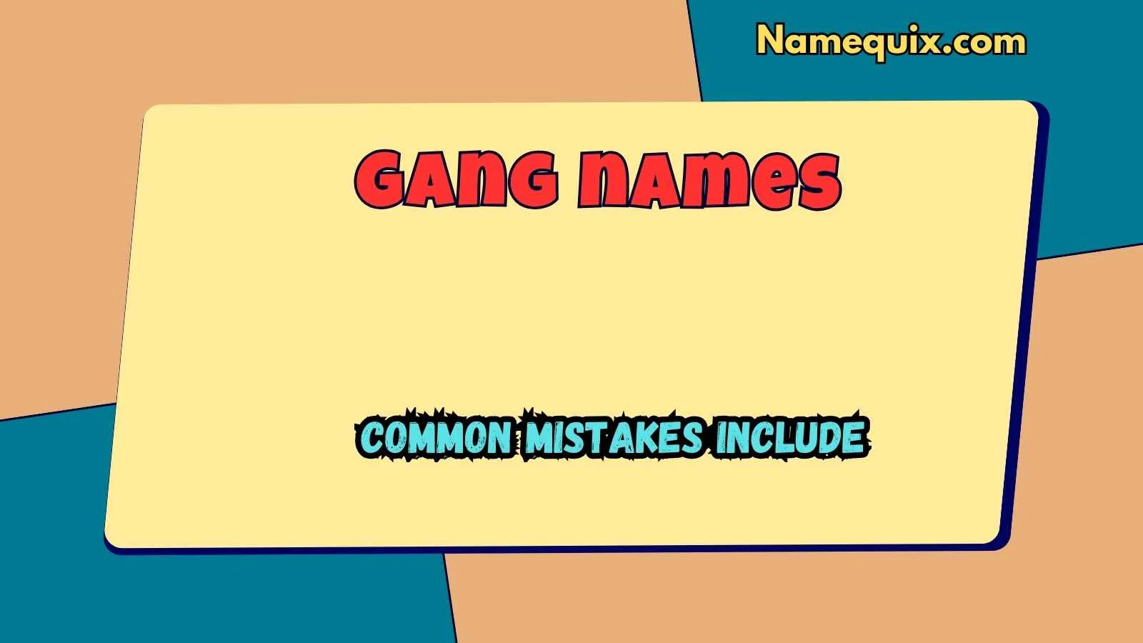 Gang names