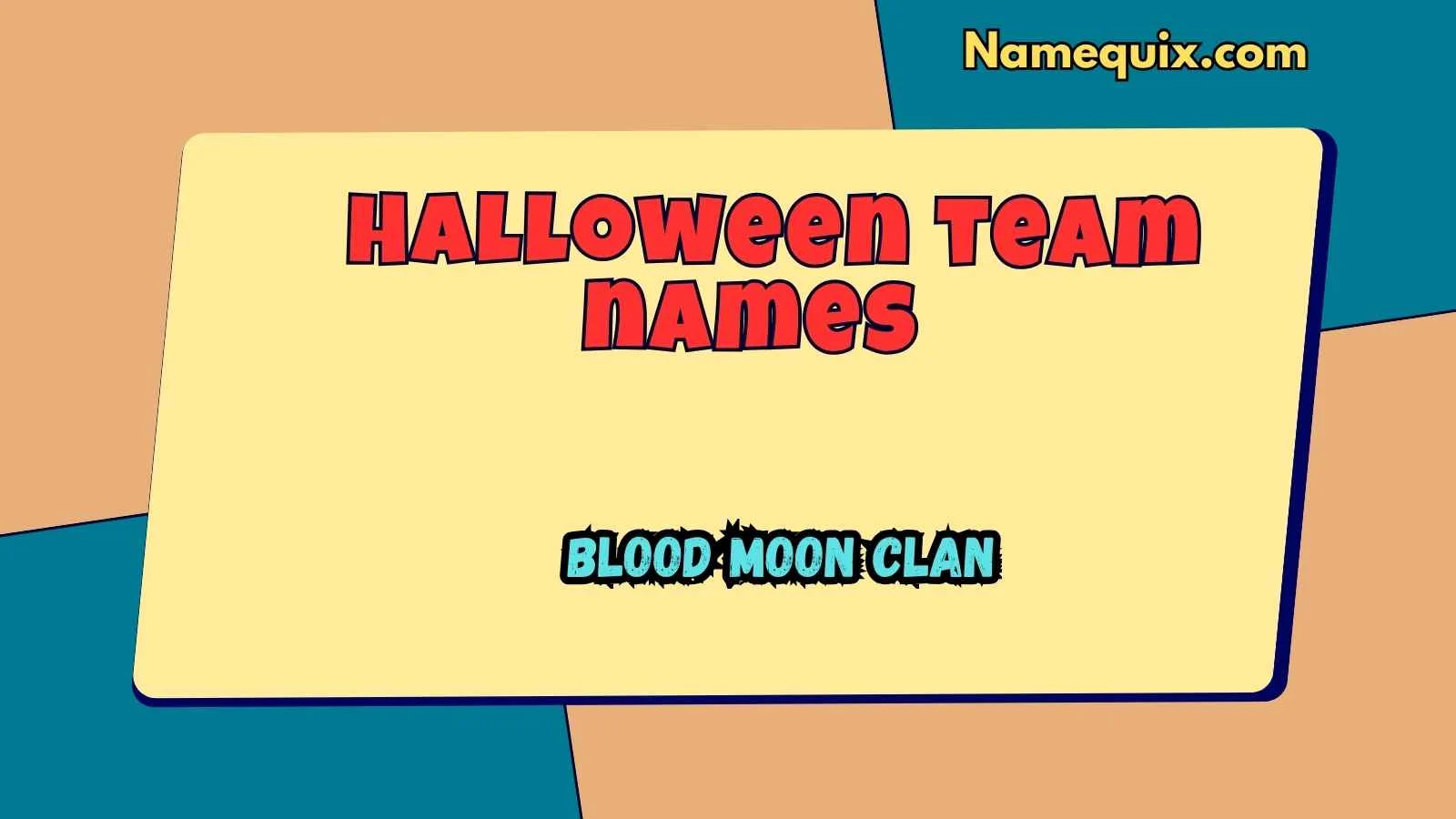 Halloween team names
