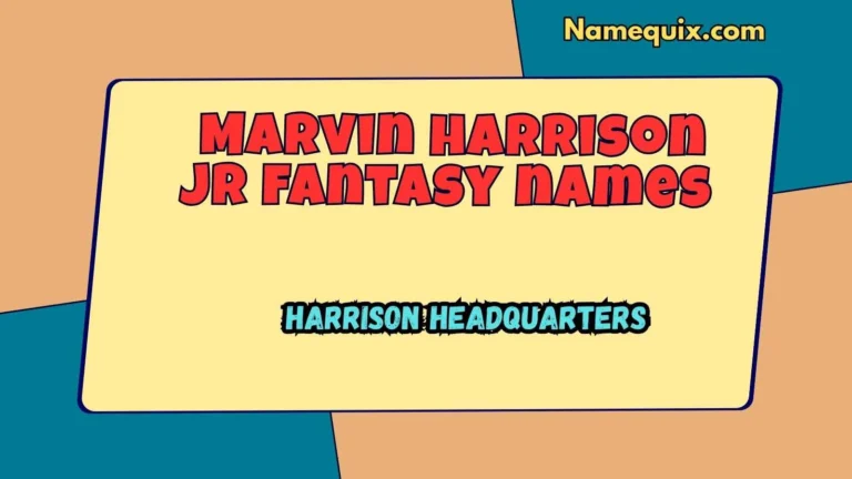 Marvin harrison jr fantasy names