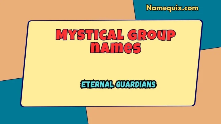 Mystical group names