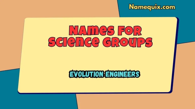 Names for science groups