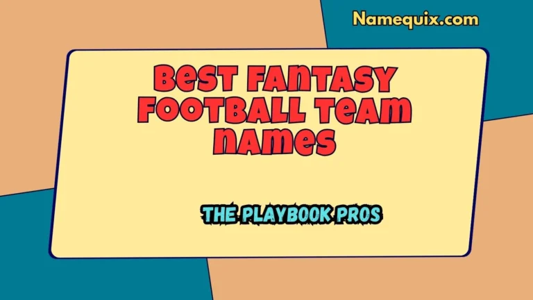 best fantasy football team names
