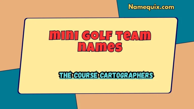 mini golf team names