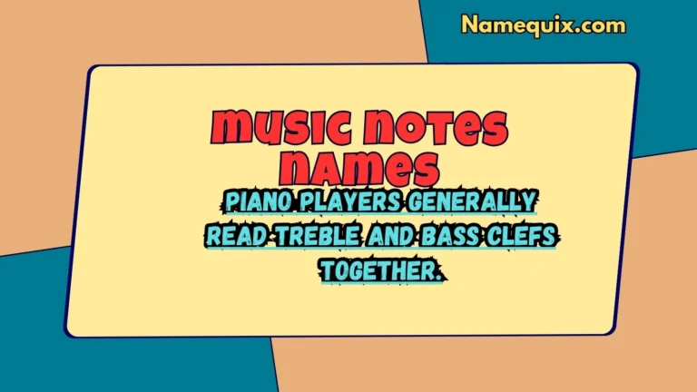 music notes names