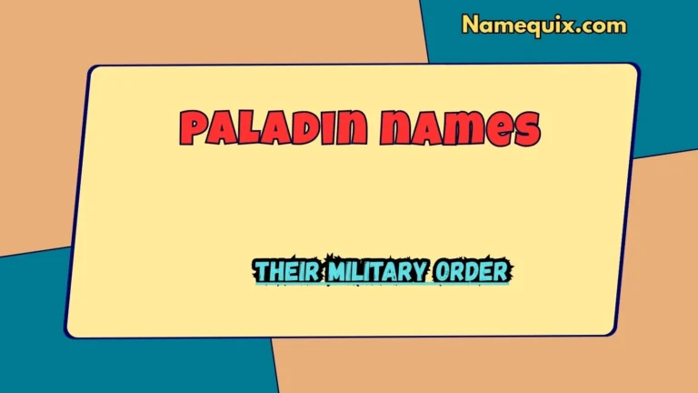 paladin names